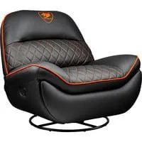 Gaming-Sofa Overlord, Gaming-Stuhl schwarz/orange