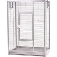 Montana Cages Vogelkäfig Premium Vogelvoliere "New Melbourne I" Vogelkäfig für Sittiche, Platinum, ca. 80 x 50 x 110 cm