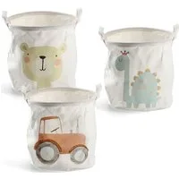Zeller Present Wäschesack Kids (3 St), Modernes Design fürs Kinderzimmer