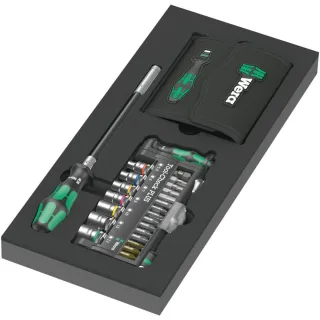 Wera 9750 Schaumstoffeinlage Kraftform Kompakt und Tool-Check PLUS Set 1, 57-teilig - 05150150001