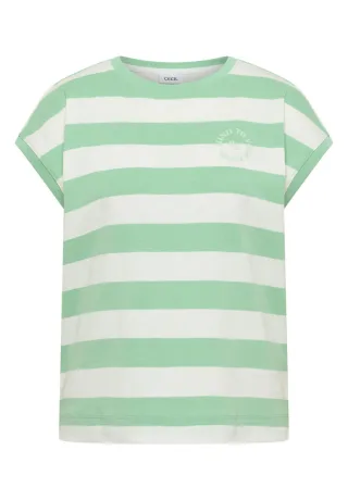 Cecil - Gestreiftes T-Shirt grün - Gr. - XXL