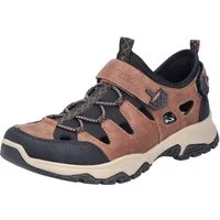 Rieker Slip-On Sneaker, Schlupfschuh, Trekkingschuh, Outdoorschuh mit luftigen Lochungen