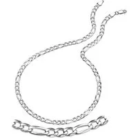 Firetti Kette ohne Anhänger Schmuck Geschenk Silber 925 Halsschmuck Halskette Figarokette, Made in Germany