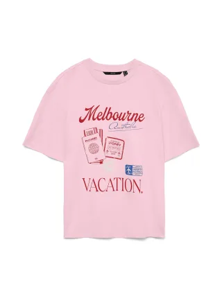 VERO MODA - VMNINNA MIA SS TOP BOX JRS Pink-A-Boo - Gr. - M