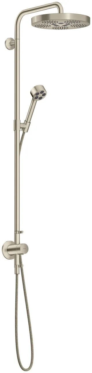 Hansgrohe Showerpipe Unterputz AXOR One mit Thermostat, Kopfbr.280 1jet EcoSmart brushed nickel, 48 48797820