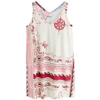 Next Jerseykleid Ärmelloses Schlabberkleid mit V-Ausschnitt (1-tlg)