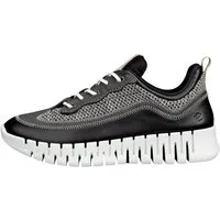 Ecco Gruuv Lea (atmungsaktiv Textil) schwarz Damen Sneaker