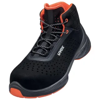 uvex 1 G2 Sicherheitschuh S1 Stiefel gelocht schwarz/pink 45 - 6847745