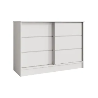 Beautysofa Kommode, Weiß, Holzwerkstoff, 121x85x43.5 cm, Wohnzimmer, Kommoden & Sideboards, Kommoden