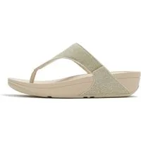 Fitflop LULU SHIMMERGLITZ TOE-POST SANDALS Dianette Keilabsatz, Zehentrenner, Badeschuh, Sommerschuh mit Glitzerdetails