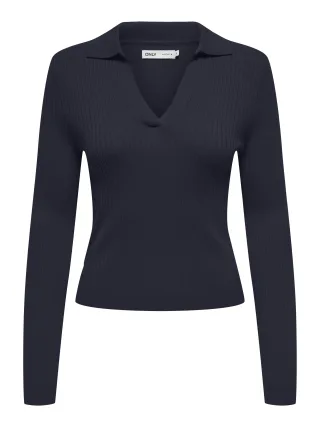 ONLY - ONLKAYA LS POLO KNT NOOS Night Sky - Gr. - XL