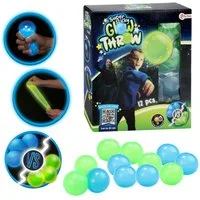 Toi-Toys Spielball Fluoreszierende Bälle - Glow Throw (12 Stück)