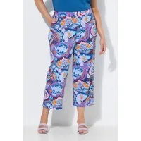 Ulla Popken Schlupfhose 7/8-Jerseyhose gemustert gerades Bein Elastikbund
