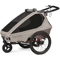 Qeridoo Fahrradkinderanhänger Kidgoo 2 Pro Gen 2 - Kinderfahrradanhänger für 2 Kinder, Anhänger, Buggy und Jogger