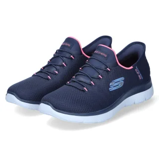 Skechers Slip On Sneaker DIAMOND DREAM - Gr. 36 - Blau - Textil
