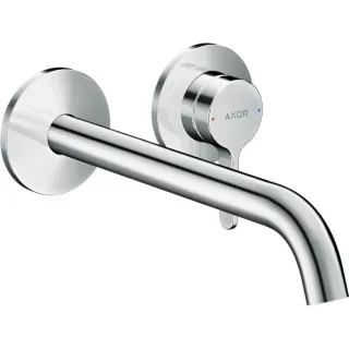 hansgrohe Axor One Fertigmontageset 48120000 Unterputzarmatur, für Wandmontage, mit Hebelgriff und Auslauf 220mm, chrom