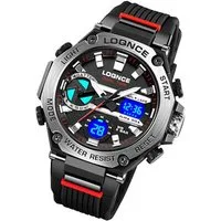 Taffstyle Sportuhr Herren Armbanduhr Digital Sportuhr Stopp Alarm Licht Chronograph Uhr, Multifunktionale Uhr Stoppuhr Kalender Beleuchtung 5 ATM Wasserdicht