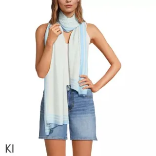 Fließender Schal für Damen, Damen, size: regular, Blau, Viskose, by Lands' End
