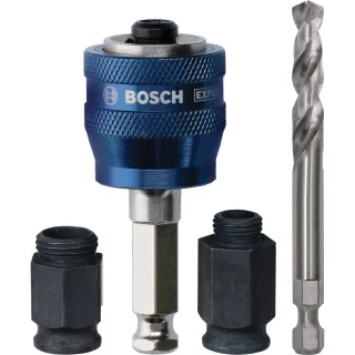 Bosch EXPERT Power Change Plus Umrüst-Set,HEX Schaft 11mm,HSS-G, 7,15x45x85mm,2 Adaptermuttern, 4-teiliges Set - 2608902039