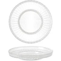 Almina Untertasse 6er Set Teller Glas Glasteller 12cm Unterteller für Teegläser, (6 St)