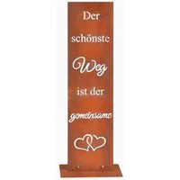 relaxdays Metallschild Gartendeko Rostoptik Schild, B