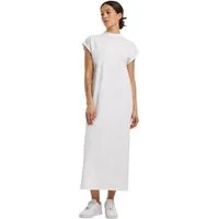 urbandreamz Jerseykleid Damen Kleid Shirt Long Extended Shoulder Lang geschnitten Langkleid