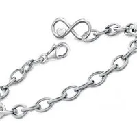 Goldene Hufeisen Bettelarmband Stabiles Kinder, Mädchen Unendlichkeit Armband Charm aus 925 Silber (1 Stück)