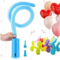 AIMAX Elektropumpe Luftballonpumpe Luftpumpe Ballonpumpe Elektrisch mit Automatik, Luftballon Aufblasgerät Kommt mit Zwei Aufblasbaren Köpfen