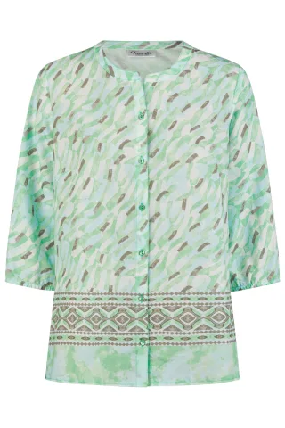 Barbara Lebek - Blusen green/wood/dust/offwhite - Gr. - 48