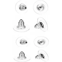FELIXLEO Ohrring-Set Silikon Ohrring Stopper Klar & Gummi Ohrstecker Verschluss (100-tlg)