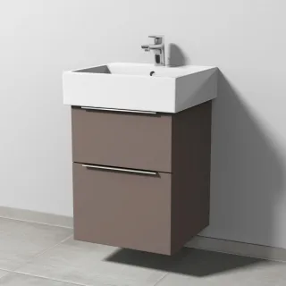 Sanipa 3way Waschtischunterbau zu Duravit Vero Air Waschtisch mit 2 Auszügen, Taupe-Matt UP4311T