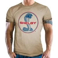GASOLINE BANDIT® T-Shirt für US Muscle Car Fans - Original Shelby: Cobra Racing Logo Vintage