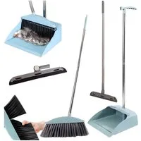 LA CUTE Kehrgarnitur Reinigungsset 3-teilig – Kehrschaufel, Bürste & Fensterputzer, (Haushalts-Reinigungsset mit Bürste, Kehrschaufel & Fensterwischer, 3-tlg., 3-teiliges Reinigungsset für Haushalt & Fensterreinigung), Ergonomisches Design, kompakt, 