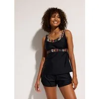 bonprix Tankini (Set, 2-St) kontrastfarbige Details, sportlicher Stil, elastisches Obermaterial