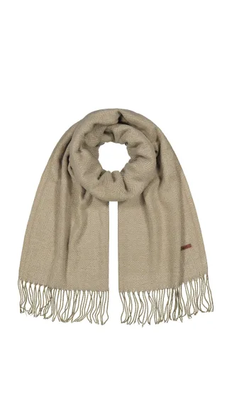 Barts - Weicher Schal mit Fischgrätenmuster Beige