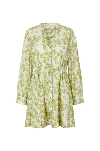 samsøe & samsøe - Kleid - Saamelie weiß/grün - Gr. - L