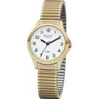 Regent Quarzuhr W0075, 30853999, Armbanduhr, Damenuhr, Flexband, Zugband, Edelstahlarmband