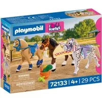 Playmobil® Drei Sammelpferde (72133), I Love Horses Konstruktions-Spielset, (29 St), Made in Europe