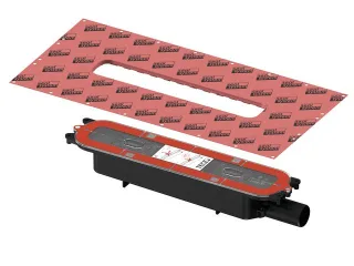 Tece drainprofile Ablauf "flach" Auslauf DN 40 seitlich, 0,53 l/s, 673001 673001