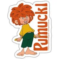 Spreadshirt Aufkleber Pumuckl Mit Verschmitztem Lächeln Und Logo Sticker Aufkleber