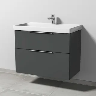 Sanipa 3way Waschtischunterbau zu Villeroy & Boch Avento Waschtisch mit 2 Auszügen, Anthrazit-Matt UM62322