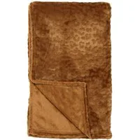Wohndecke Sofadecke Wohndecke Braun Leicht Tierfellmuster 200 cm, HD Collection, Leicht