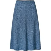 Himalaya Clothing Jerseyrock Feiner Rock Damen knielang mit Struktur-Muster aus Bio-Baumwolle Femininer, zeitloser Midirock mit hohem Komfort