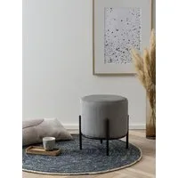 SalesFever Polsterhocker Komfortabler Polsterhocker, mit Design-Gestell aus schwarzem Metall
