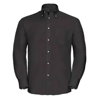 Russell Collection - "Ultimate" Formelles Hemd für Herren Langärmlig (Schwarz)