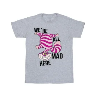 Disney - "Alice In Wonderland All Mad Here" T-Shirt für Herren (Grau)