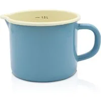 Krüger Milchtopf, Emaille (1-tlg), Literskala, 1 Liter, für Induktions-Kochfelder geeignet