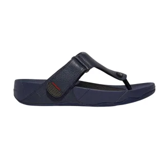FitFlop - Sandalen für Herren, Leder, Zehentrenner, Flach (Marine)