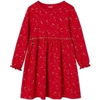 vertbaudet Minikleid Festliches Mädchen Kleid mit Glanzsternen