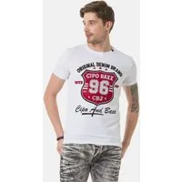 Cipo & Baxx T-Shirt T-Shirt mit großem Wappen-Print